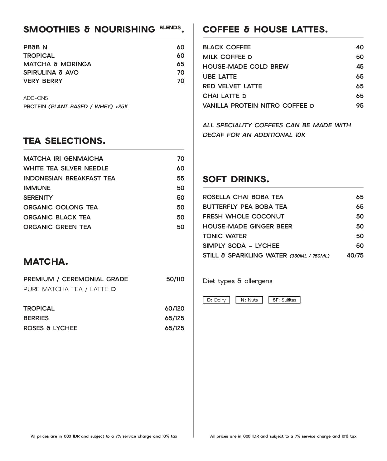 Regular menu, page 4