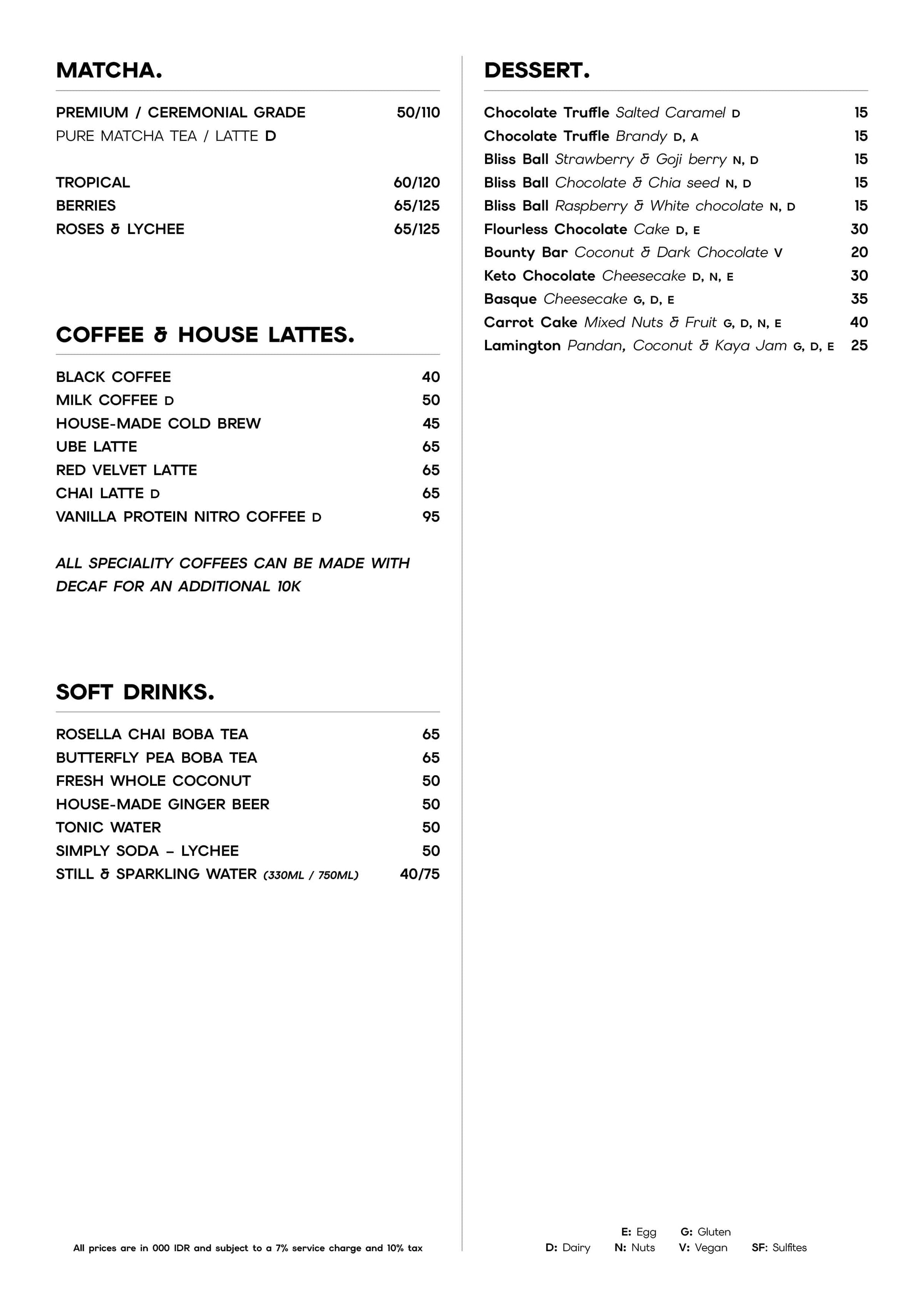 Regular menu, page 5